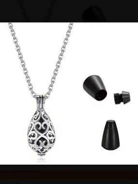 ⭐️ Black Memorial Keepsake Necklace